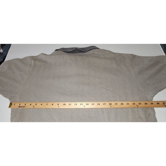 Cabela's Mens XL Brown Short Sleeve POLO Shirt Casual Golf  Herringbone - Picture 6 of 10